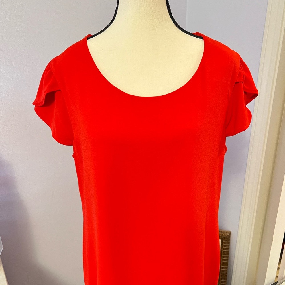 Versona Red Ruffle Sleeve Top